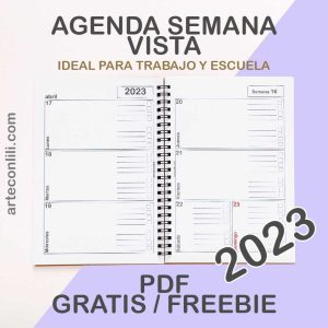 Agenda 2023 PDF para Imprimir Gratis Semanal - M3