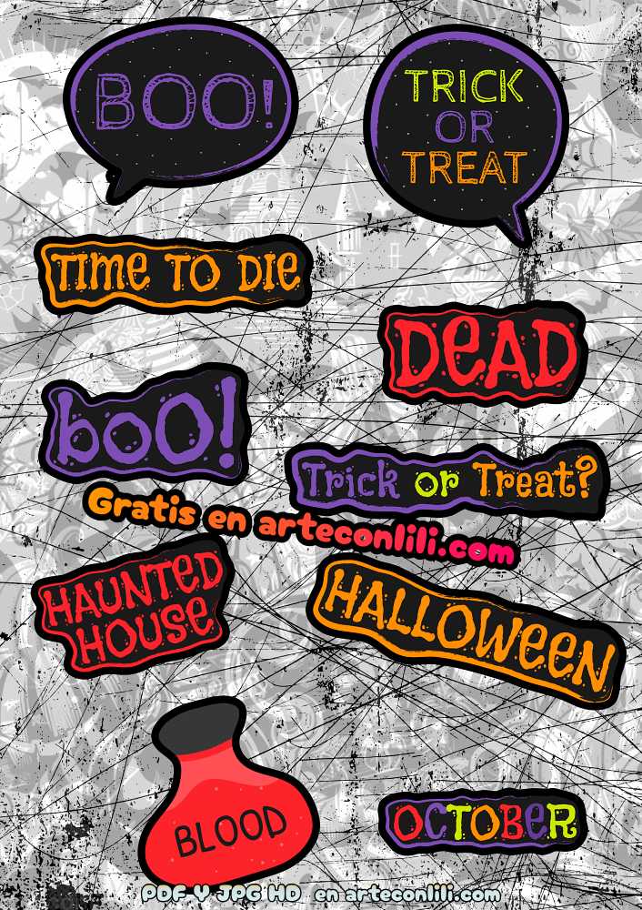 halloween frases colores